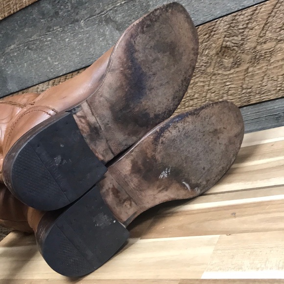 LEATHER KNEE HIGH COACH BOOTS - Picture 3 of 5